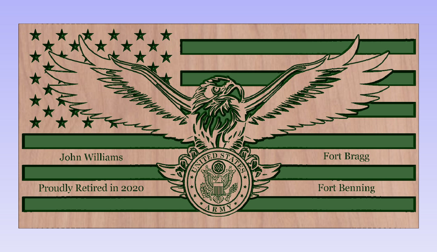 Custom 12x23 Eagle Flag