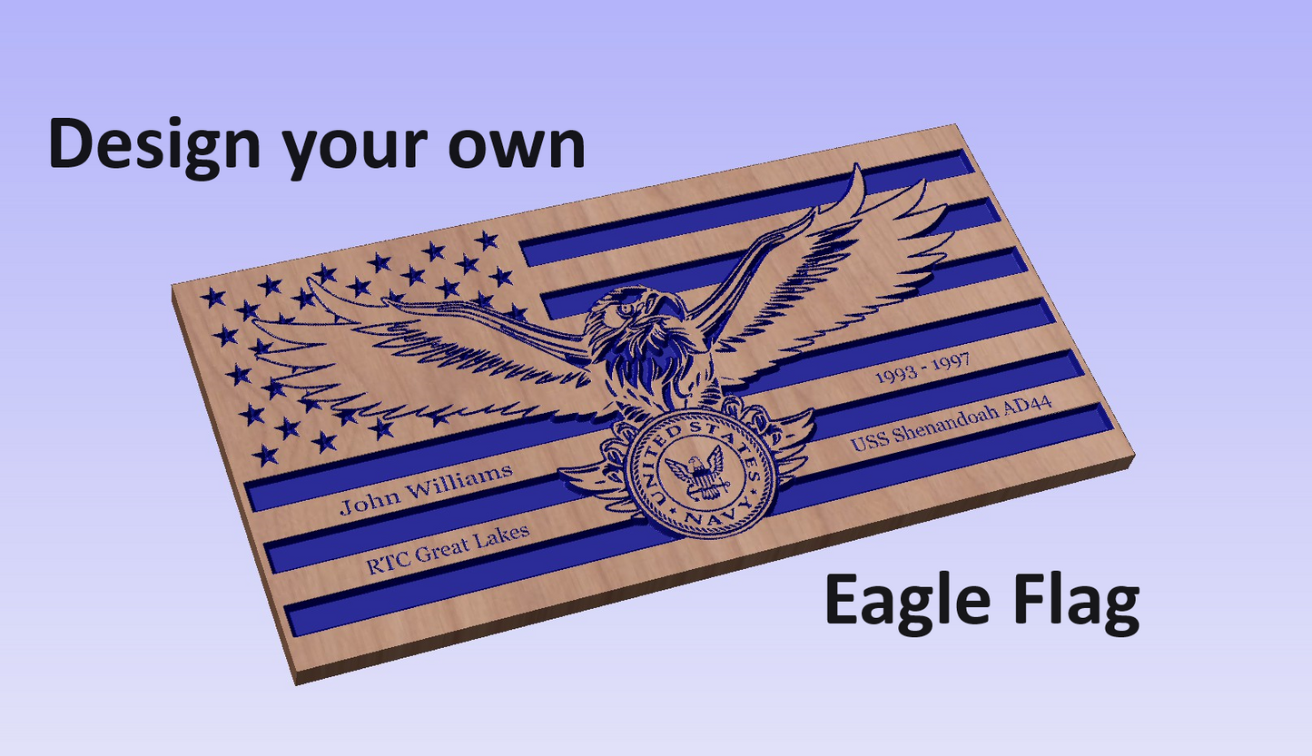 Custom 12x23 Eagle Flag