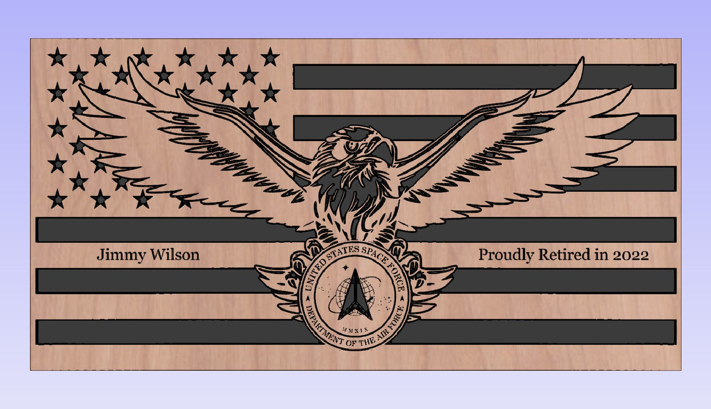 Custom 12x23 Eagle Flag