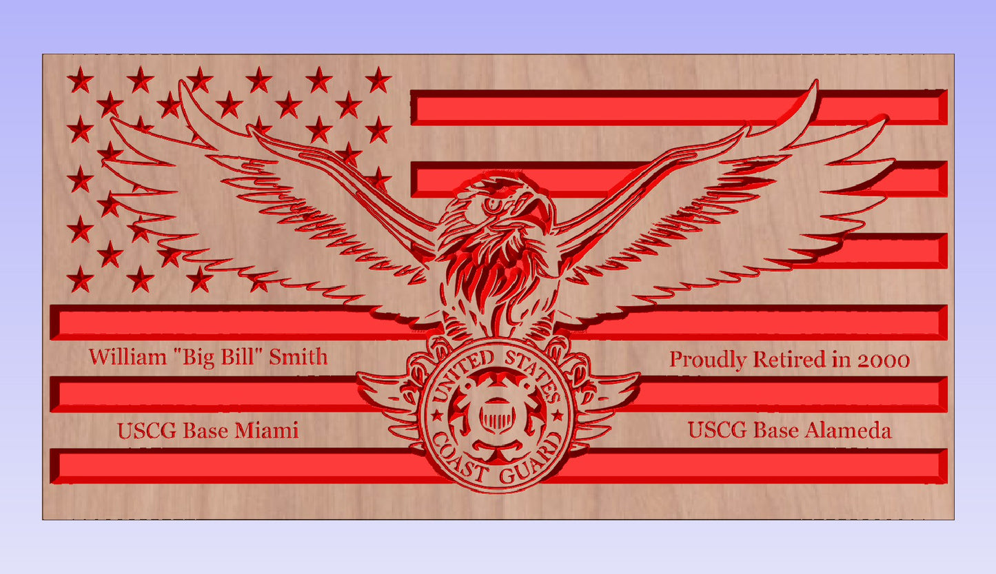 Custom 12x23 Eagle Flag