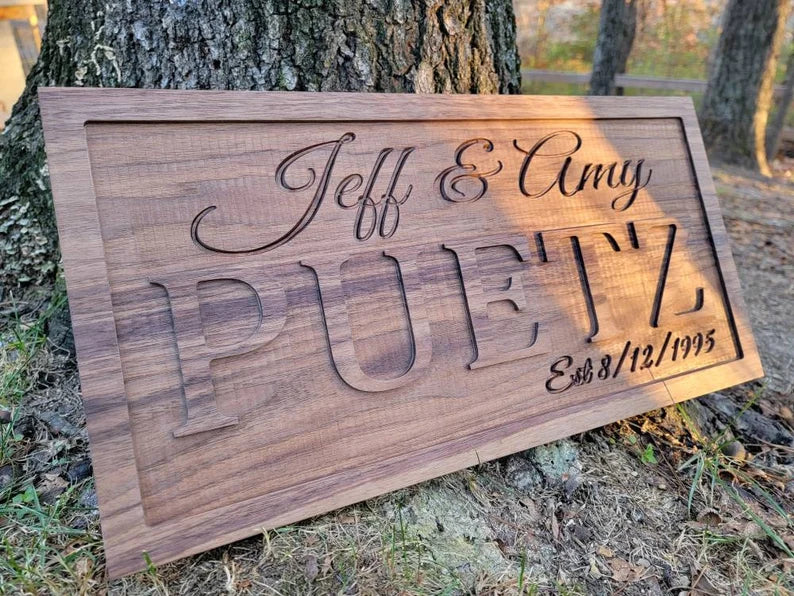 Custom Carved Name Sign