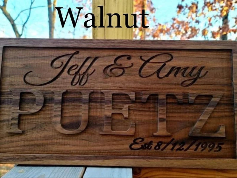 Custom Carved Name Sign