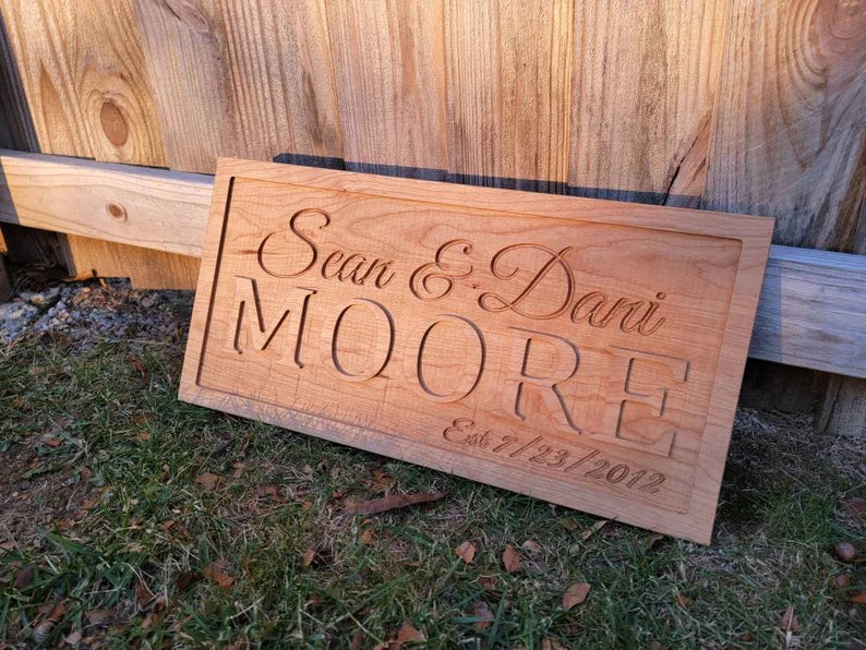 Custom Carved Name Sign