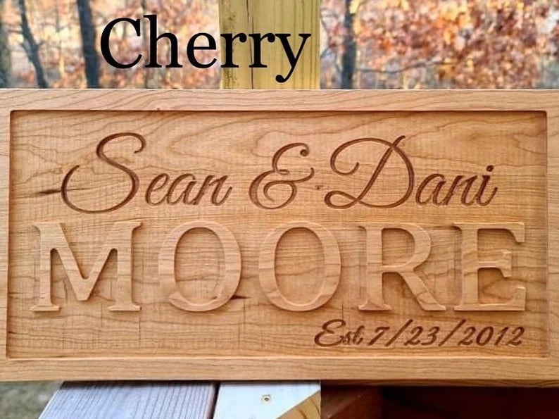 Custom Carved Name Sign