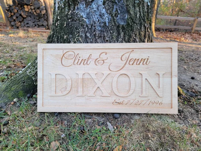 Custom Carved Name Sign