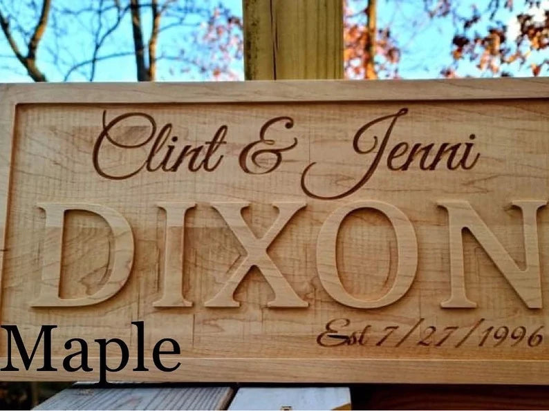 Custom Carved Name Sign